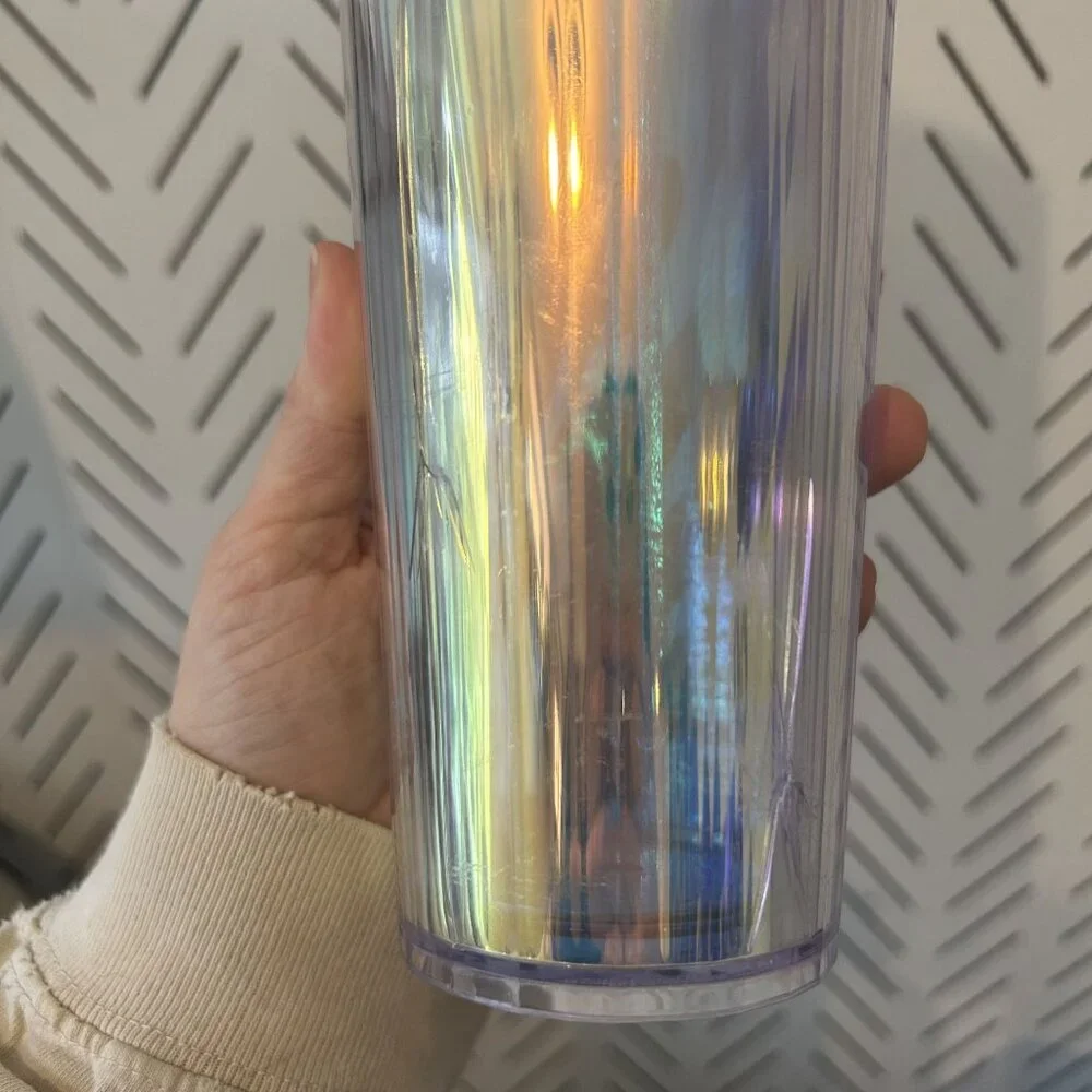 Starbucks 2020 Iridescent Diamond Unicorn Venti Tumbler Cold Cup Dome 24oz READ